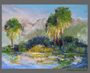 Agua Caliente Tucson, en plein air, pastel on Wallis